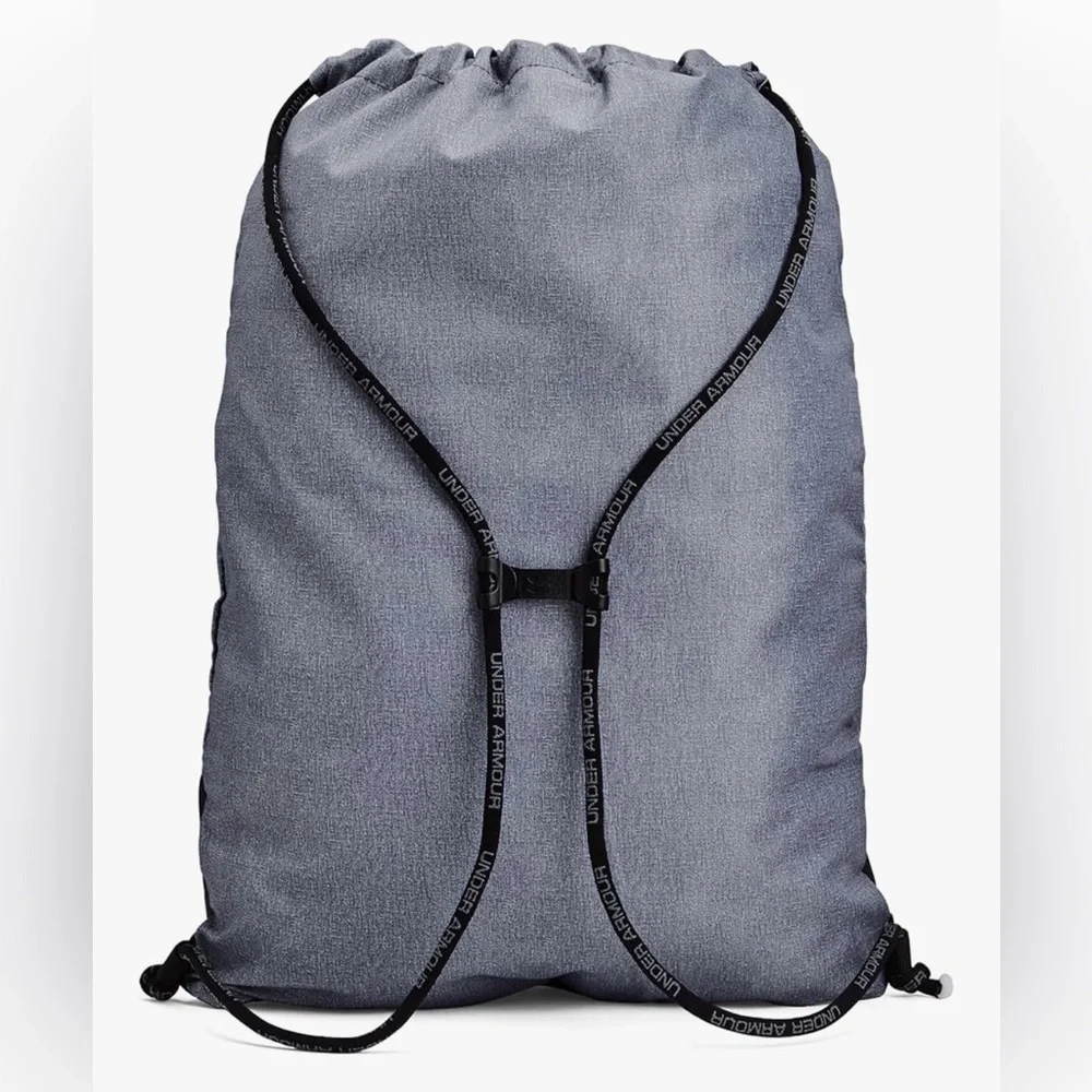 Under Armour Black and Gray Backpack cinch sack duffle bag